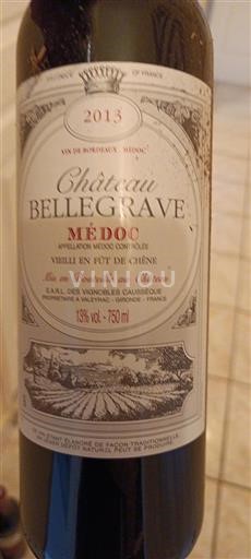 Bordeaux Médoc Belle Grave 2013