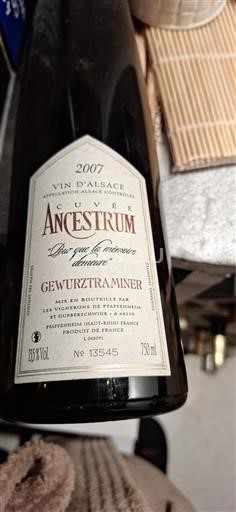 Alzacija Vignerons De Pfaffenheim Et Gueberschwihr Ancestrum 2007