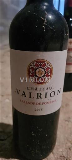 Bordeaux Lalande-de-pomerol Château Valrion 2018