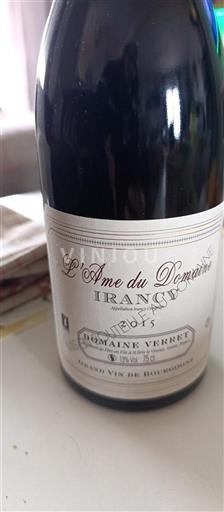 Bourgogne Irancy Grand Cru Verret L'Ame du Domaine 2015