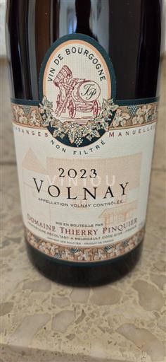 Burgundy Volnay Grand Cru Domaine Thierry Pinquier 2023