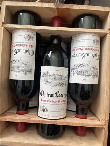 Vin Rouge sec Château Lassegue 1985 France Bordeaux Saint-Émilion Grand Cru AOC Grand Cru