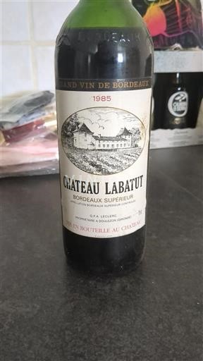 Vin Rouge sec Château Labatut 1985 France Bordeaux Bordeaux supérieur