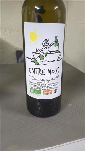 Vin Blanc sec Entre Nous Scea Vignobles Famille Cassy Laurent 2023 France Bordeaux Entre-deux-mers