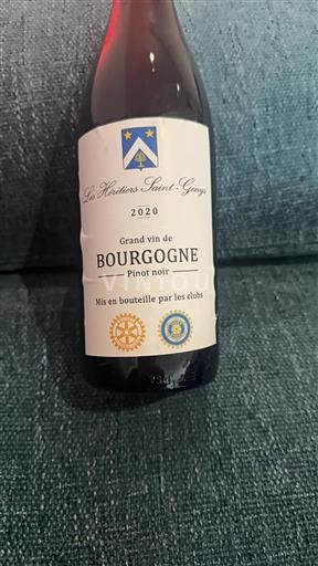 Vin Rouge sec Pinot noir Les Héritiers Saint-Genys 2020 France Bourgogne Grand Cru
