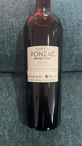 Sudoeste Cahors Château Ponzac 2018