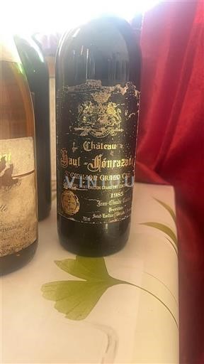 Burdeos Saint-Émilion Gran Cru Grand Cru Château Haut Fonrazade 1985