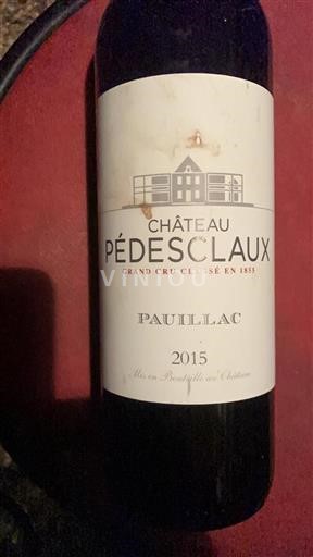 Burdeos Pauillac Grand Cru Château Pedesclaux 2015