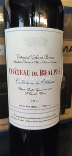 Provence Coteaux-d'aix-en-provence Château Beaupré Collection du Château 2021