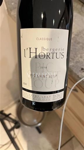 Languedoc Pic Saint-Loup Bergerie De L'hortus Classique 2018