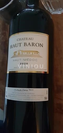 Bordéus Haut-Médoc Château Haut Baron 2020