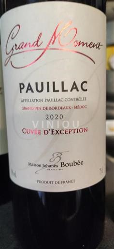 Bordeaux Pauillac Maison Johanes Boubée d'Exception 2020