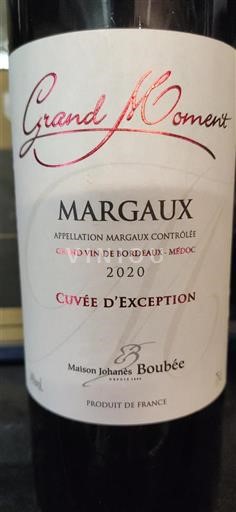 Bordeaux Margaux Cuvée Exception 2020