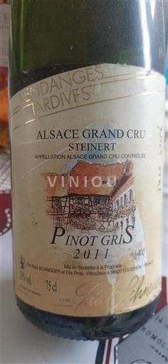 Elzas Niet gespecificeerd Grand Cru Domaine Paul Schneider Vendanges Tardives 2011