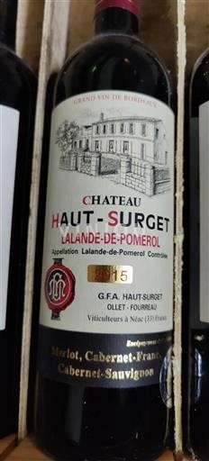 Bordeaux Lalande-de-pomerol Château Hautsurget 2015