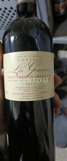 Bordeaux Saint-Émilion Grand Cru Grand Cru Château Les Gravières 2015