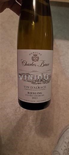 Vin Blanc sec Cuvée Charles Domaine Charles Baur 2023 France Alsace