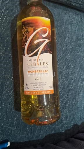Sydvestfrankrig Monbazillac Château Les Gérales 2017