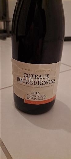 Burgundy Coteaux Bourguignons Vignerons De Mancey 2016