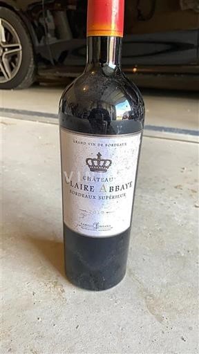 Bordeaux Bordeaux supérieur Château Claire Abbaye 2019