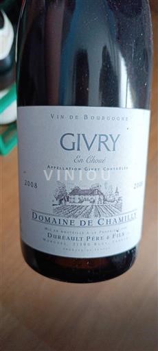Burgundsko Givry Château Chamilly En Choué 2008