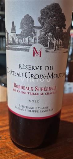 Bordeaux Bordeaux superiore Château Croixmouton Réserve du Château 2020