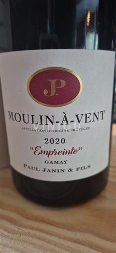 Beaujolais Moulin-à-vent Paul Janin & Fils Empreinte 2020