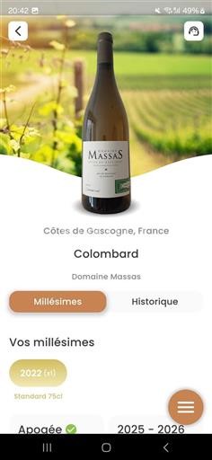 Sydvestfrankrig Côtes de Gascogne Domaine Massas Colombard 2022