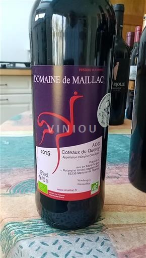 Sud-Ouest Coteaux-du-quercy Domaine Maillac 2015