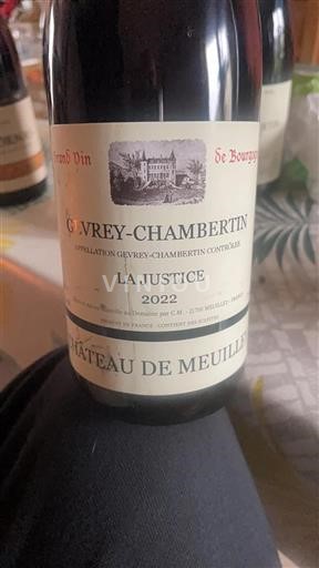 Burgundija Gevrey-chambertin Château Meuilley La Justice 2022