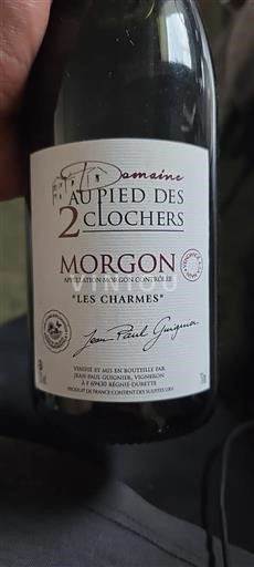 Beaujolais Morgon Au Pied Des 2 Clochers Les Charmes 2023
