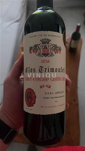 Bordeaux Saint-Émilion Grand Cru Grand Cru Clos Trimoulet 2016