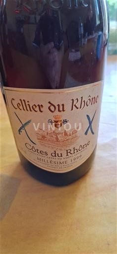 Vin Rouge sec Cellier du Rhône 1999 France Vallée du Rhône Côtes-du-rhône