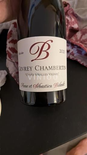 Burgundy Gevrey-Chambertin Grand Cru Anne Et Sébastien Bidault Cuv%c3%a9e Vieilles Vignes 2021