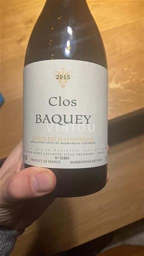 Lounais-Ranska Côtes-du-Marmandais Clos Baquey 2015