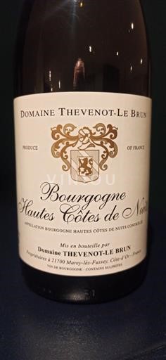 Bourgogne Hautes Côtes de nuits Grand Cru Domaine Thevenotle Brun 2023
