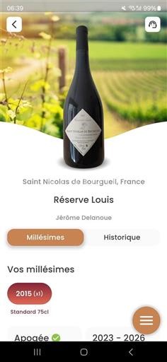 Loire-dalen Saint-Nicolas-De-Bourgueil Jérôme Delanoue Réserve Louis 2015