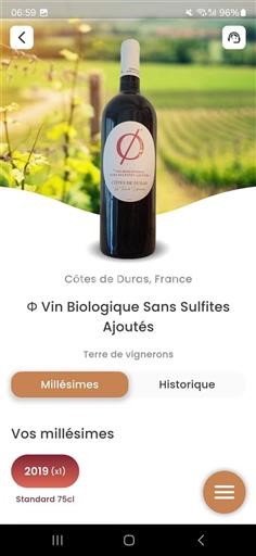 Sudoeste Côtes-de-duras Terre De Vigneron F Vin Biologique Sans Sulfites Ajoutés 2019