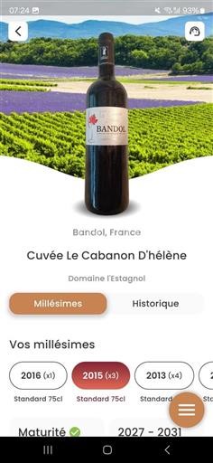 Provenza Bandol Grand Cru L' Estagnol Le Cabanon D'hélène 2015