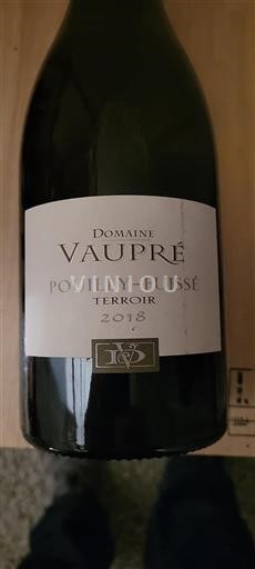 Vin Blanc sec Terroir Domaine Vaupré 2018 France Bourgogne Pouilly-fuissé Premier Cru