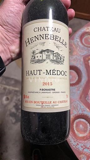 Bordeaux Haut-Médoc Château Hennebelle 2015