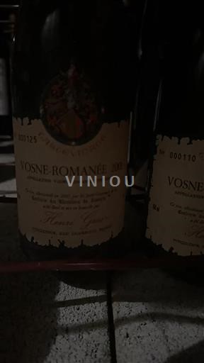 Vin Rouge sec Domaine Henri Gros 2001 France Bourgogne Vosne-romanée