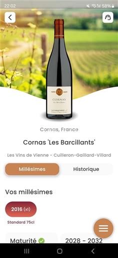 Údolí Rhôny Cornas Les Vins De Vienne Les Barcillants 2016