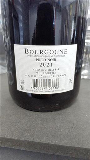 Burgundy Paul Aegerter Pinot Noir 2021