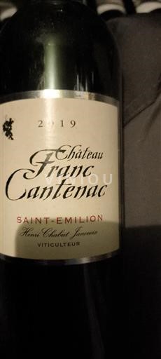 Bordeaux Saint-Émilion Grand Cru Château Franc Cantenac 2019