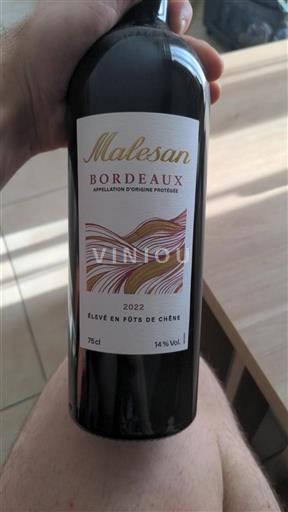 Bordeaux Malesan Élevé en fûts de chêne 2022