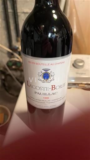 Bordeaux Pauillac Château Grandpuylacoste Lacoste-Borie 1998