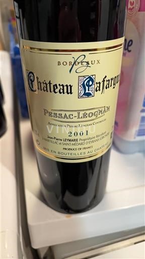 Bordeaux Pessac-Léognan Château Lafargue 2001