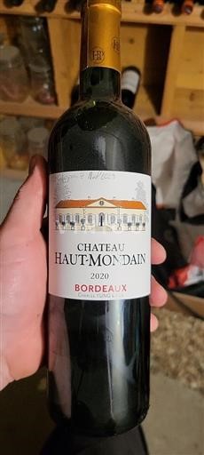 Bordeaux Château Hautmondain 2020