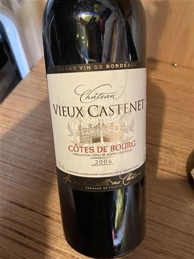 Bordeaux Côtes-de-bourg Château Vieux Castenet 2006
